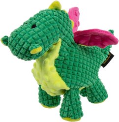 TrustyPup Gentle Giant Dragon Tough Squeaky Dog Chew Toy, Green, Large slide 2 of 6