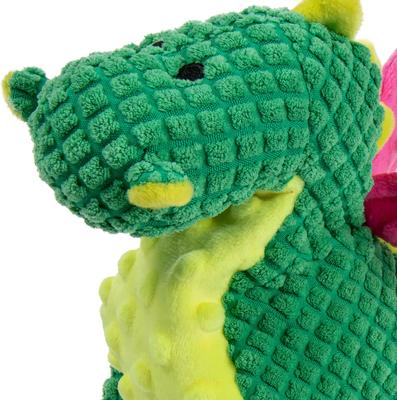 Show full view: TrustyPup Gentle Giant Dragon Tough Squeaky Dog Chew Toy, Green, Large slide 6 of 7