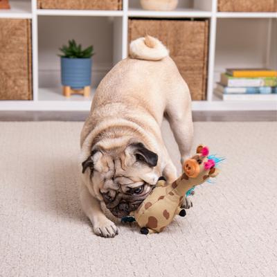 Show full view: TrustyPup Long Neck Giraffe Tough Squeaky Dog Chew Toy, Small slide 1 of 9