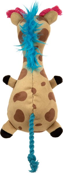 TrustyPup Long Neck Giraffe Tough Squeaky Dog Chew Toy, Small