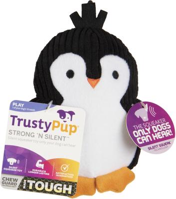 Show full view: TrustyPup Penguin, Silent Squeak Dog Toy, Black, Large slide 6 of 8