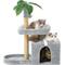 Show in main carousel: TSCOMON 31.5-in Leaf Design Plush Cat Tree, Grey slide 7 of 8