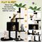 Show in main carousel: TSCOMON 52-in Plush Cat Tree with Hammock, Toy & Sisal Scratching Post, Black slide 3 of 6