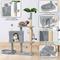 Show in main carousel: TSCOMON 52-in Plush Cat Tree with Hammock, Toy & Sisal Scratching Post, Light Grey slide 5 of 6