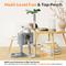 Show in main carousel: TSCOMON 52-in Plush Cat Tree with Hammock, Toy & Sisal Scratching Post, Light Grey slide 3 of 6