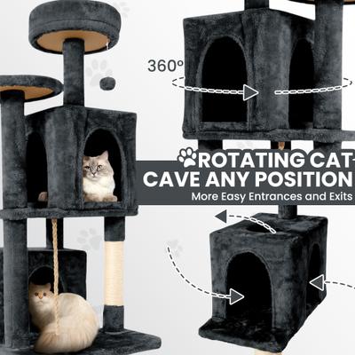 TSCOMON Multi-Level 58-in Plush Cat Tree & Condo