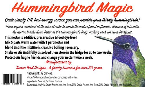Show full view: Tucson Bird Designs Hummingbird Magic Bird Food, 2-lb jar slide 2 of 4