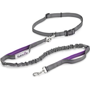 TUFF MUTT Hands Free Bungee Dog Leash, Gray/Purple - Chewy.com