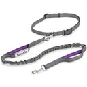 Tuff Mutt Hands Free Bungee Dog Leash, Gray/Purple