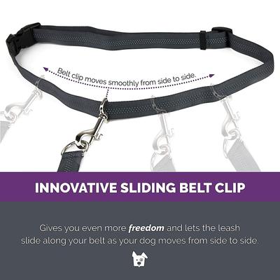 Show full view: Tuff Mutt Hands Free Bungee Dog Leash, Gray/Purple slide 3 of 6
