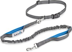 Tuff Mutt Hands-Free Bungee Leash, Gray & Blue