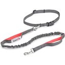 Tuff Mutt Hands-Free Bungee Leash, Gray & Coral