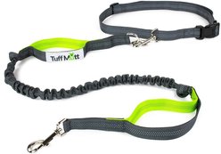Tuff Mutt Hands-Free Bungee Leash, Gray & Green slide 1 of 9