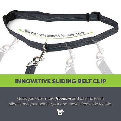 Show full view: Tuff Mutt Hands-Free Bungee Leash, Gray & Green slide 4 of 12
