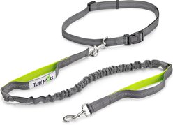 Tuff Mutt Hands-Free Bungee Leash, Gray & Green slide 1 of 9