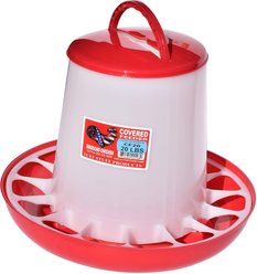 Tuff Stuff Products Covered Feeder & Handle Farm Animal Feeder, 20-lb