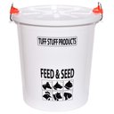 Tuff Stuff Products HD Feed & Seed Storage with Lid Stainless Lock Handle Pat Pend Farm Animal Feeder, 12-gal