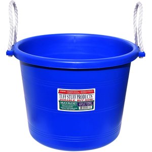 Tuff Stuff Products Heavy Duty Muck Bucket Farm Animal Feeder, 70-qt, Blue
