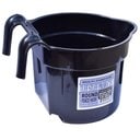 Tuff Stuff Products Heavy Duty Round Hookover Fence Hook Farm Animal Feeder, Black, 10-qt