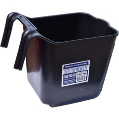 Tuff Stuff Products Heavy Duty Square Hookover Fence Hook Farm Animal Feeder, 14-qt, Black