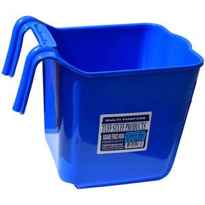 Tuff Stuff Products Heavy Duty Square Hookover Fence Hook Farm Animal Feeder, 14-qt, Blue