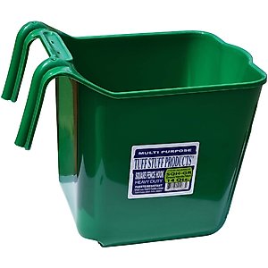 Tuff Stuff Products Heavy Duty Square Hookover Fence Hook Farm Animal Feeder, 14-qt, Green