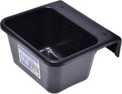 Tuff Stuff Products Mini Hook Over Farm Animal Feeder, 6-qt, Black