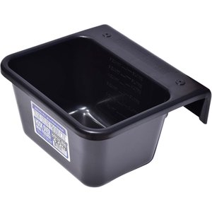 Tuff Stuff Products Mini Hook Over Farm Animal Feeder, 6-qt, Black