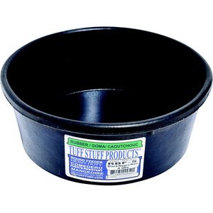 Tuff Stuff Products Rubber Round Farm Animal Feeder, 4-qt
