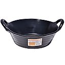 Tuff Stuff Products Rubber Round Feeder with Handle Farm Animal Feeder, 3-gal