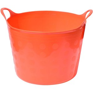 Tuff Stuff Products Tuff Flex Tub Farm Animal Feeder, 12-gal, Orange