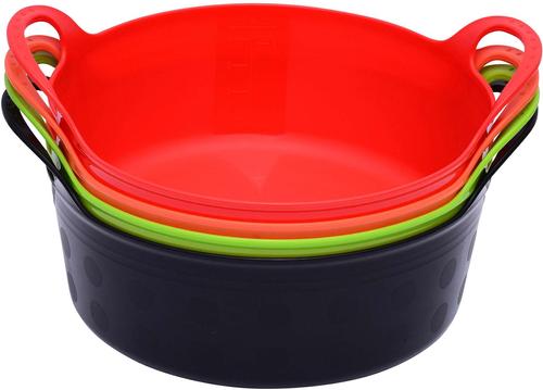 Show full view: Tuff Stuff Products Tuff Flex Tub Farm Animal Feeder, 5-qt, Black slide 8 of 9