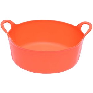 Tuff Stuff Products Tuff Flex Tub Farm Animal Feeder, 5-qt, Orange