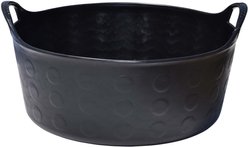 Tuff Stuff Products Tuff Short Flex Tub Farm Animal Feeder, 4-gal, Black