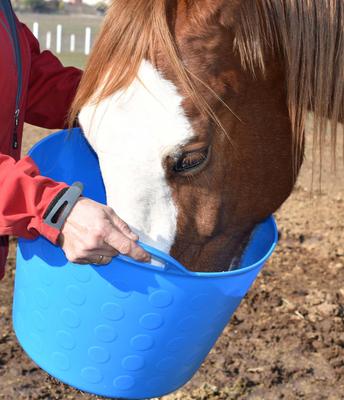 Show full view: Tuff Stuff Products Tuff Short Flex Tub Farm Animal Feeder, 4-gal, Red slide 3 of 10