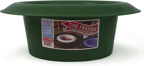 TUFF STUFF PRODUCTS Universal Round Tire Farm Animal Feeder, 16-qt