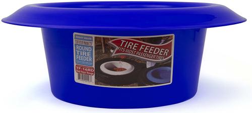 Show full view: Tuff Stuff Products Universal Round Tire Farm Animal Feeder, 16-qt, French slide 1 of 5