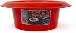 Tuff Stuff Products Universal Round Tire Farm Animal Feeder, 16-qt, Red