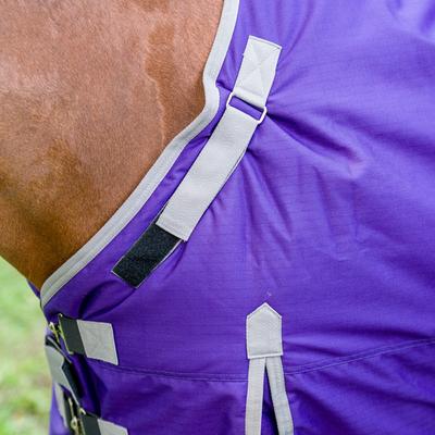 Show full view: TuffRider 1200D Comfy-fit Standard Neck Medium Weight Horse Turnout Blanket, Purple, 72-in slide 3 of 3