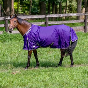 TuffRider 1200D Comfy-fit Standard Neck Medium Weight Horse Turnout Blanket, Purple, 78-in