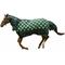 Show in main carousel: TuffRider 1200D Ripstop 220G Polyfill Horse Print Combo Neck Two Tone Horse Turnout Blanket, Hunter, 51-in slide 2 of 2