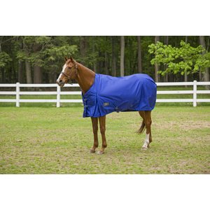 TuffRider 1680D Super Comfy Medium Weight 200G Standard Neck Horse Blanket, Royal, 78-in