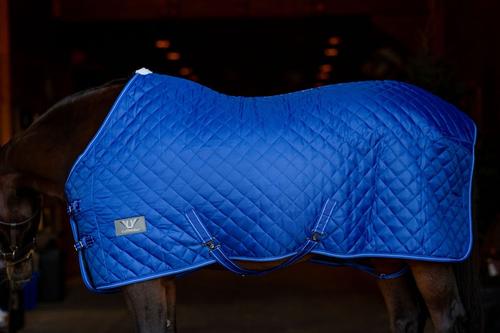 Show full view: TuffRider 420D Kozy Komfort Two Stable Horse Blanket, Royal, 78-in slide 3 of 7