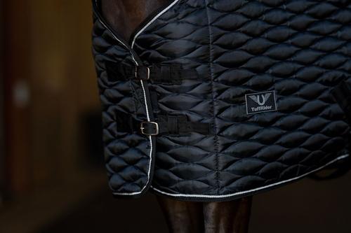 Show full view: TuffRider 420D Kozy Komfort Two Stable Horse Blanket with Diamond Quilting, Black, 81-in slide 2 of 4