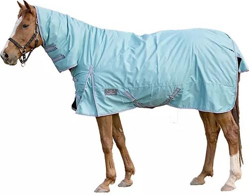 Show full view: TuffRider 600 D Comfy Winter Medium Weight Combo Neck Horse Turnout Blanket, Turquoise, 69-in slide 3 of 4