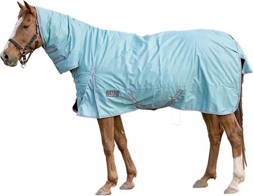 Show full view: TuffRider 600 D Comfy Winter Medium Weight Combo Neck Horse Turnout Blanket, Turquoise, 78-in slide 3 of 4