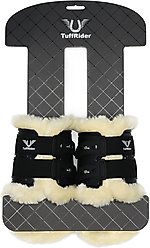 TuffRider Airflow Iron Man Sherpa Fleece Fetlock Horse Boots, Black, Full slide 2 of 4