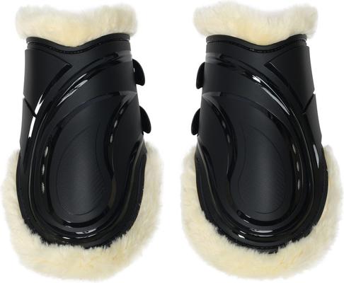 Show full view: TuffRider Airflow Iron Man Sherpa Fleece Fetlock Horse Boots, Black, Full slide 2 of 4