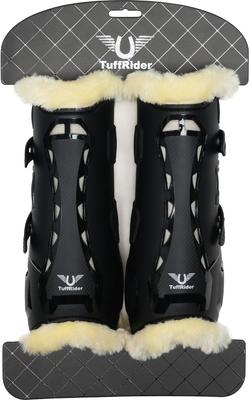 Show full view: TuffRider Airflow Iron Man Sherpa Fleece Tendon Horse Boots, Black, Cob slide 4 of 4