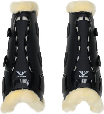 Show full view: TuffRider Airflow Iron Man Sherpa Fleece Tendon Horse Boots, Black, Cob slide 2 of 4